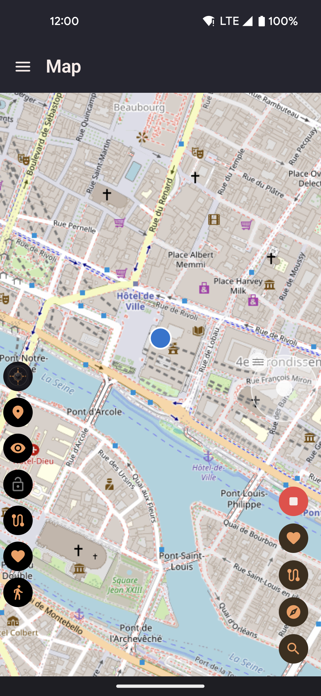 Floating widget overlay