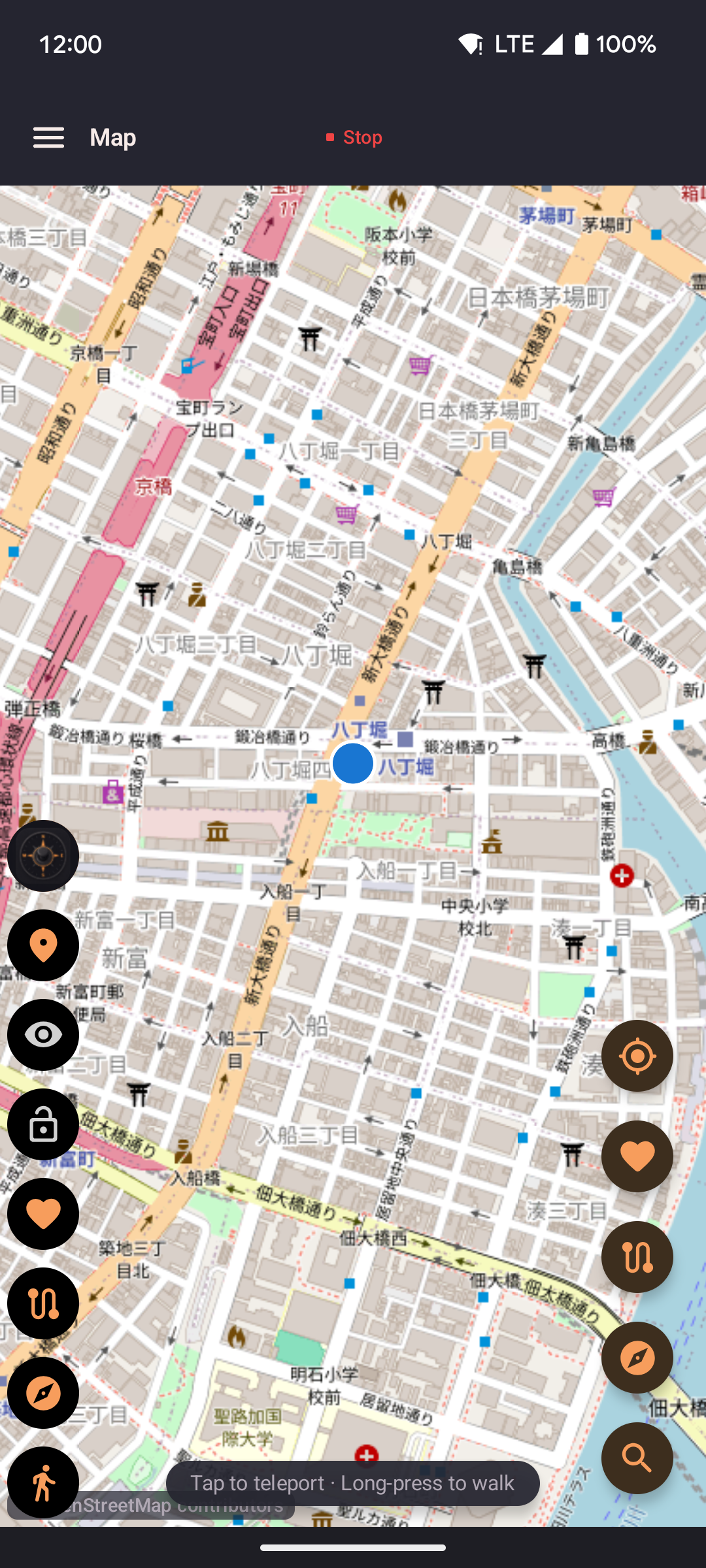 Debug stats shown in the floating widget panel